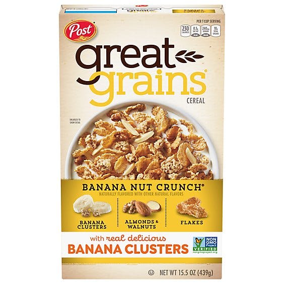 Is it Milk Free? Great Grains Cereal Whole Grain Banana Nut Crunch