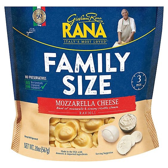 Is it Dairy Free? Giovanni Rana Mozzarella Cheese Ravioli