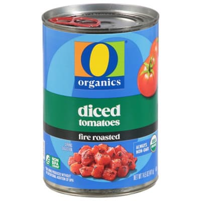 O Organics Organic Tomatoes Diced In Tomato Juice Fire Roasted