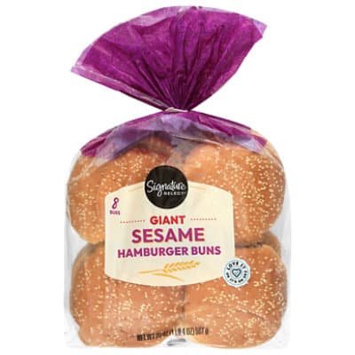 Signature Select Buns Hamburger Giant Seeded