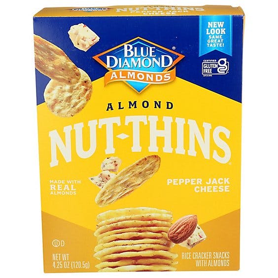 Is it Peanut Free? Blue Diamond Nut-thins Crackers Almond Nut & Rice Pepper Jack Cheese