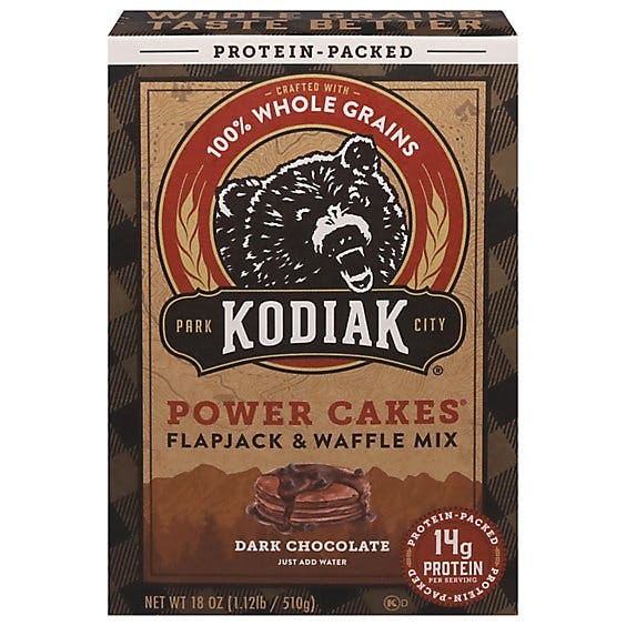 Is it Sesame Free? Kodiak Cakes Flapjack And Waffle Mix Power Cakes Dark Chocolate Protein Packed Box