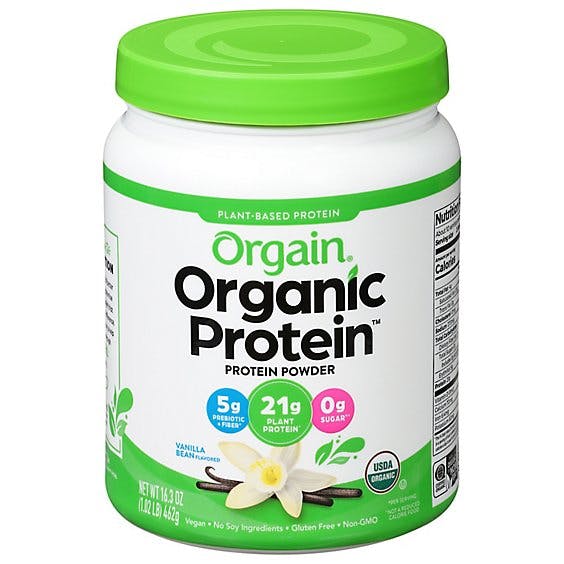 Orgain Organic Plant Based Protein Powder, Vanilla Bean Flavor