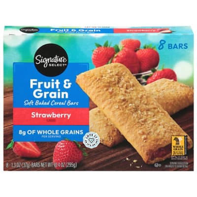 Signature Select Cereal Bars Fruit & Grain Strawberry