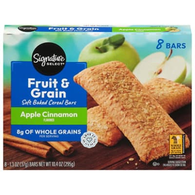 Signature Select Cereal Bars Fruit & Grain Apple Cinnamon