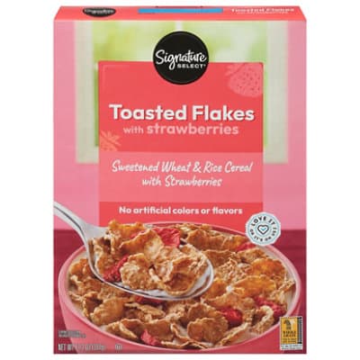 Signature Select Cereal Rice And Wheat Flakes With Strawberries