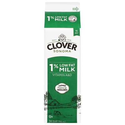 Clover Sonoma Milk, Lowfat, 1%