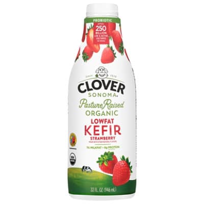 Clover Organic Farms Kefir, Organic, Summer Strawberry