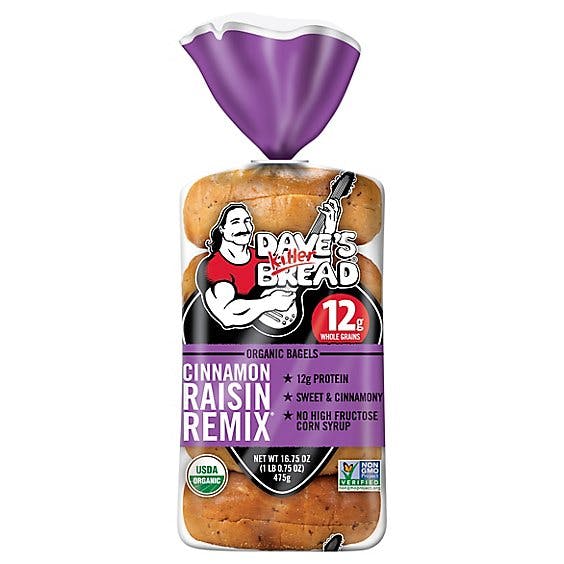 Is it Lactose Free? Dave's Killer Bread Organic Cinnamon Raisin Remix Bagel