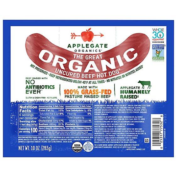 Is it Vegan? Applegate The Great Organic Uncured Beef Hot Dog