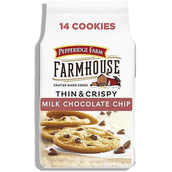 Is it Milk Free? Pepperidge Farm Farmhouse Cookies Thin & Crispy Milk Chocolate Chip