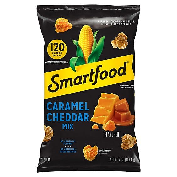 Is it Vegan? Smartfood Popcorn Caramel & Cheddar Mix