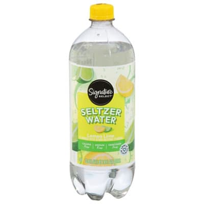 Signature Select Lemon Lime Seltzer Water