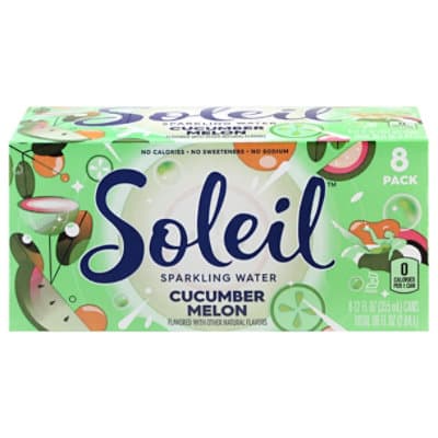 Soleil Sparkling Water Cucumber Melon - 8