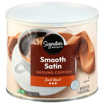 Signature Select Coffee Ground Dark Roast Smooth Satin