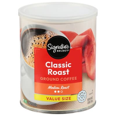 Signature Select Coffee Ground Medium Roast Classic Roast Family
