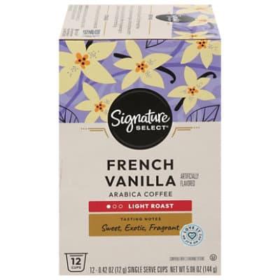Signature Select Coffee Pods Light Roast French Vanilla