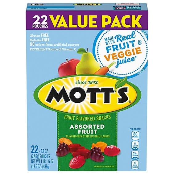 Is it Low FODMAP? Motts Fruit Flavored Snacks Assorted Fruit