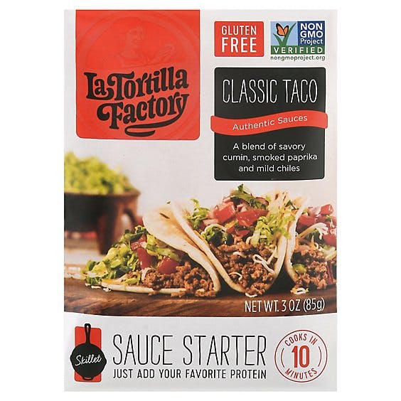 Is it Pescatarian? La Tortilla Factory, Classic Taco Skillet Sauce Starter