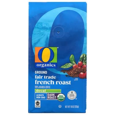 O Organics Coffee Ground Dark Roast French Roast Decaf