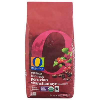 O Organics Coffee Whole Beans Dark Roast Peruvian Chanchamayo