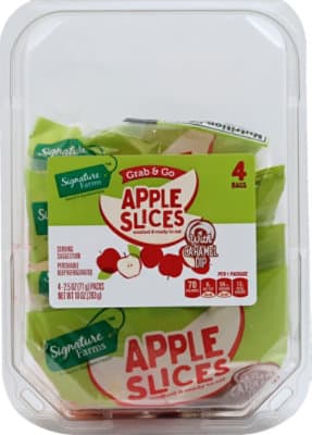Signature Farms Apple Slices W/Caramel Dip Multipack