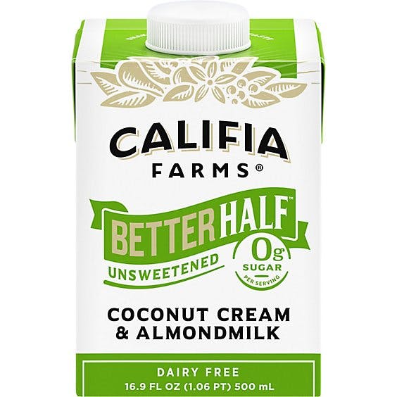 Is it Vegetarian? Califia Farms Unsweetened Betterhalf Coconut Cream & Almondmilk Creamer