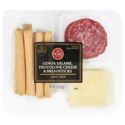Primo Taglio Snack Pack Salami Genoa Cheese Provolone And Breadstick