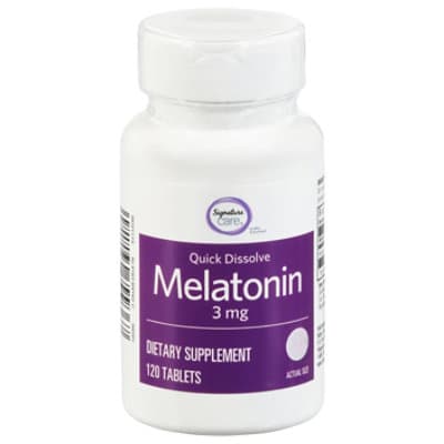 Signature Care Melatonin Quick Dissolve Dietary Supplement