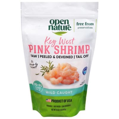 Open Nature Shrimp Raw Wild Caught Shell On 70 To