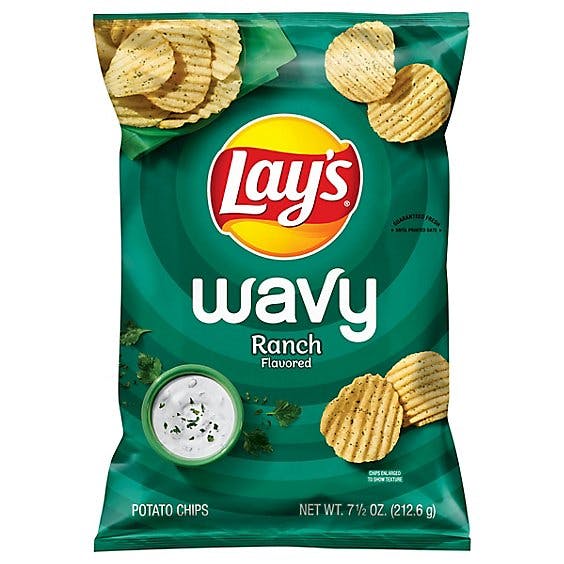 Is it Dairy Free? Lay's Wavy Potato Chips, Ranch Flavor