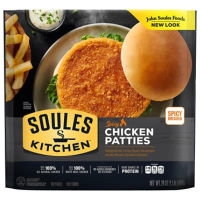 John Soules Foods Chicken Breasts Patty Fritters With Rib Meat Spicy