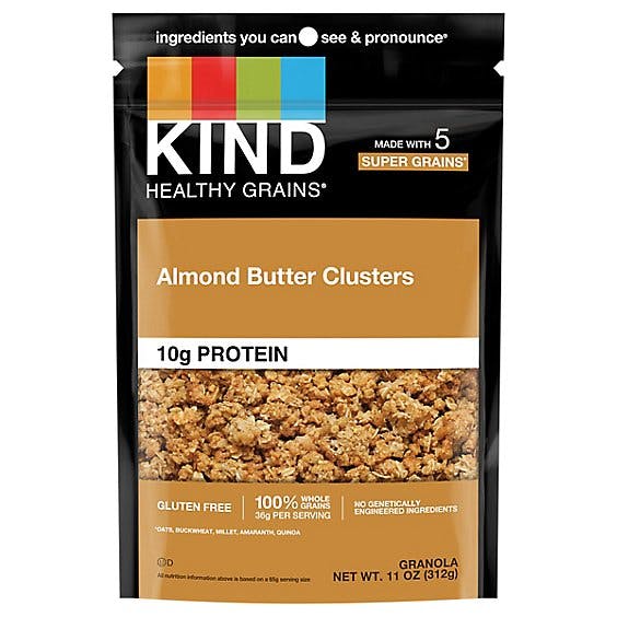Is it Alpha Gal friendly? Kind Granola Almond Butter Whole Grain Healthy Grains Gluten Free Pouch