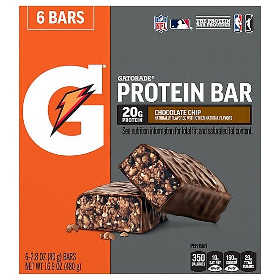 Gatorade Chocolate Chip Whey Protein Bars, Protein