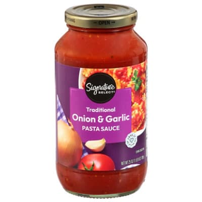 Signature Select Pasta Sauce Traditional Onion & Garlic Jar