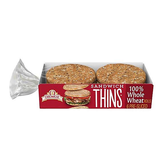 Is it Pescatarian? Oroweat 100% Whole Wheat Sandwich Thins, 6 Rolls