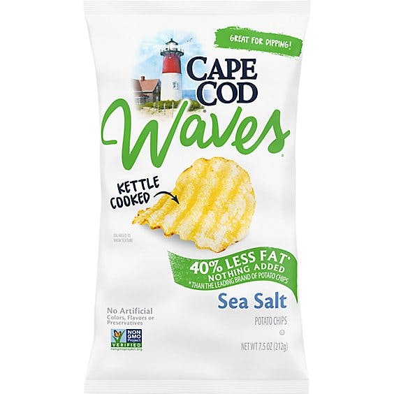 Is it Soy Free? Cape Cod Waves Potato Chips Kettle Cooked Sea Salt 40% Reduced Fat Bag