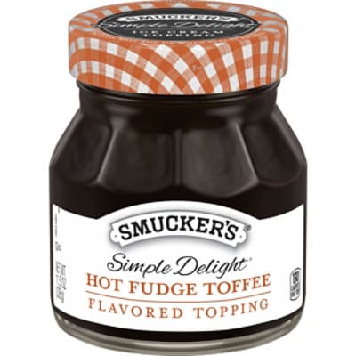 Smuckers Simple Delight Topping Hot Fudge Toffee Jar