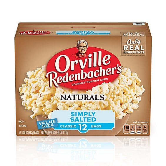 Orville Redenbacher's Naturals Simply Salted Popcorn, Microwave Popcorn
