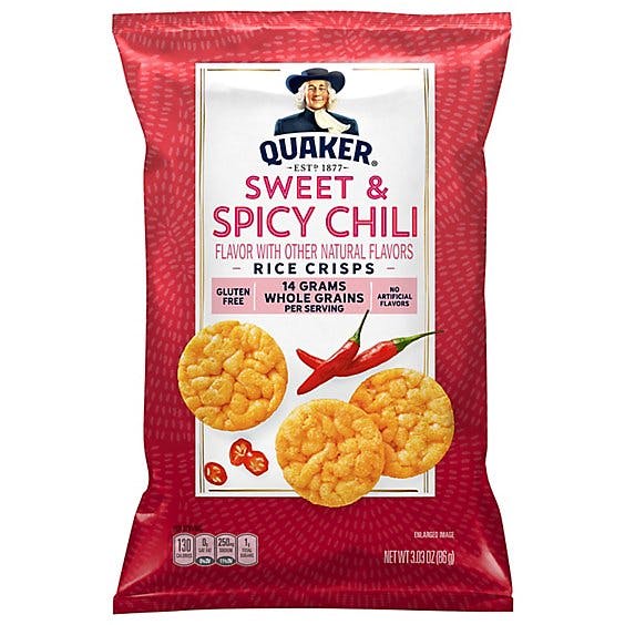Quaker Popped Rice Crisps Gluten Free Sweet & Spicy Chili