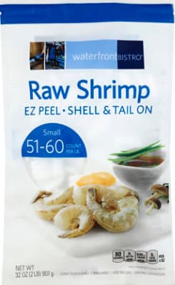 Waterfront Bistro Shrimp Raw Ez Peel Shell & Tail On Small 51 To