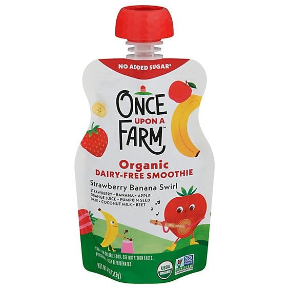 Is it Walnut Free? Once Upon A Farm Strawberry Banana Swirl Dairy-free Smoothie