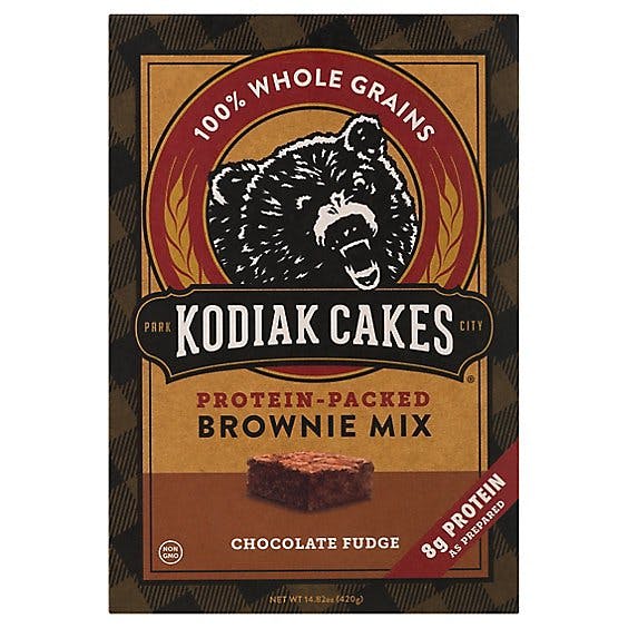 Is it Gluten Free? Kodiak Cakes Brownie Mix 100% Whole Grains Protein-packed Chocolate Fudge Box