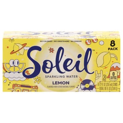Soleil Sparkling Water Lemon - 8