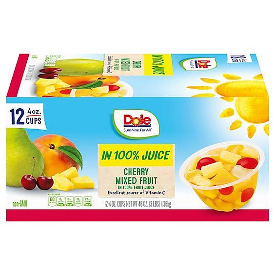 Is it Paleo? Dole Fruit Bowls Cherry Mixed Fruit In 100% Fruit Juice, Bowls, Of Fruit