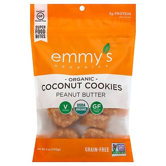Is it Pescatarian? Emmy's Organics Organic Peanut Butter Coconut Cookie