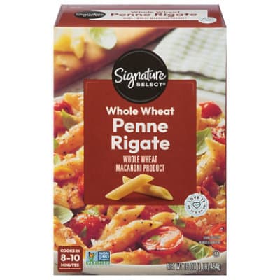 Signature Select Pasta Whole Wheat Penne Rigate