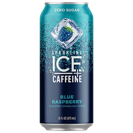 Sparkling Ice +caffeine Naturally Flavored Sparkling Water, Blue Raspberry