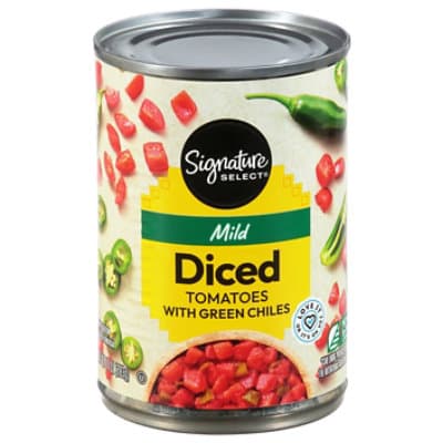 Signature Select Diced Tomatoes With Green Chiles Mild