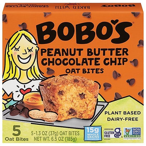 Is it Gluten Free? Bobo's Oat Bars Oat Bites, Peanut Butter Chocolate Chip